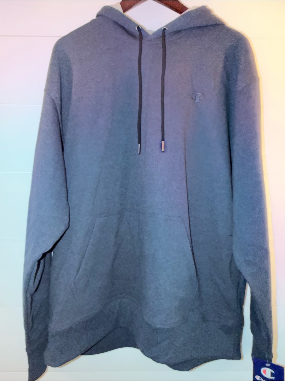Champion Men's blueish gray Hooded Pullover Sweatshirt XL NWTs